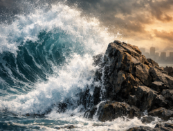 Setabah Ombak Mengikis Karang