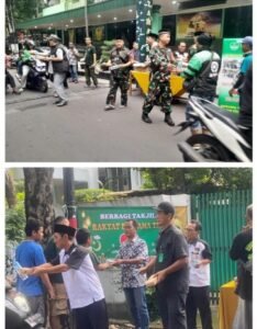 Danramil 01/Tamansari dan Lintas Ormas Bersatu, Bagikan 300 Takjil