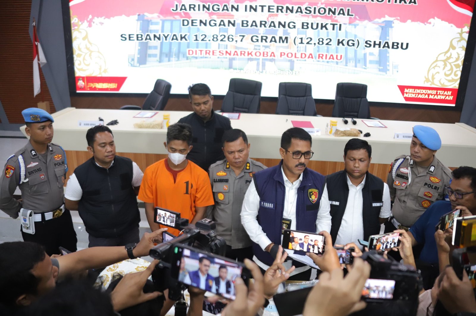 Polda Riau Gagalkan Penyelundupan 12,8 Kg Sabu Jaringan Malaysia