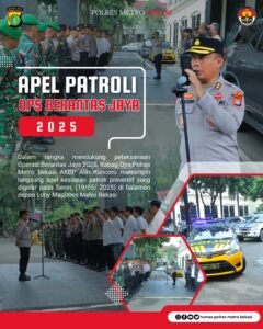 Kapolres Metro Bekasi Perintahkan Kabag Ops Pimpin Patroli Besar Ops Berantas Jaya 2025