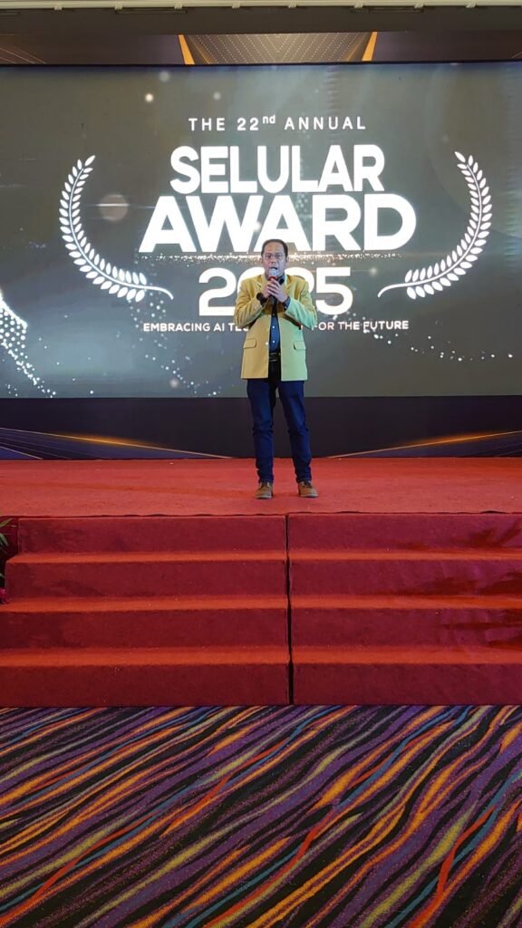 CEO/Editor in Chief Selular Media Network, Uday Rayana menjelaskan acara Selular Award yang ke-22 tahun 2025