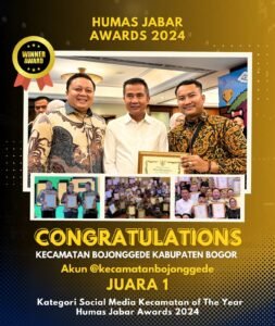 Humas Jabar Awards 2024: Bro Andri Bawa Kec Bojonggede Juara 1, Ini Kuncinya!
