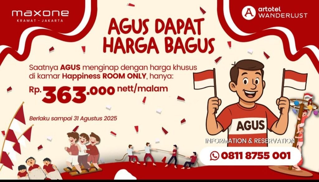 Maxone Hotel Kramat Hadirkan Dua Promo Spesial Sambut HUT RI ke-80