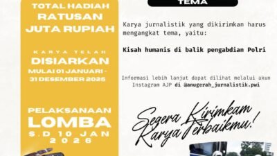 Panitia AJP 2025 Siapkan Hadiah Rp300 Juta, Bentuk Apresiasi Karya Jurnalistik Bencana di  Sumatera