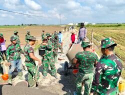 Cuaca Tak Menentu, Satgas TMMD ke-128 Tetap Gaspol Bangun Jalan Desa Godo