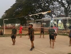 Satgas TMMD ke-128 Hadirkan Keakraban, TNI dan Warga Godo Olahraga Bersama