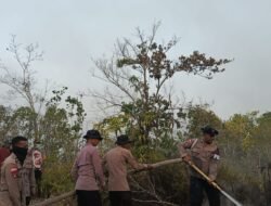 Karhutla Belum Padam, Hari Keenam Brimob Sisir Titik Api di Biak Numfor
