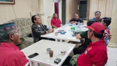 Jajaran pengurus dan anggota DPD PBB DKI Jakarta mengikuti rapat persiapan Pelatihan Kapasitas dan Kesiapan Satgas di Cipayung, Jakarta Timur.