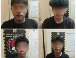 Polsek Kebon Jeruk Amankan Empat Orang, Sita Tembakau Diduga Sintetis dan Cairan Bahan Baku