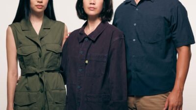 Tiga pemeran utama film Perayaan Pertama, yakni Morgan Oey, Ladya Cheryl, dan Abby Latip