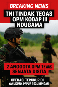 TNI Tindak Tegas OPM di Papua, Dua Anggota Egianus Kogoya Tewas